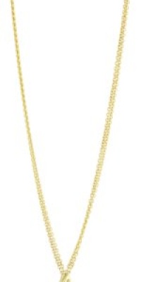 T Tahari Bamboo Gold Necklace with Black Link Pendant Necklace T Tahari Bamboo Gold Necklace with Black Link Pendant Necklace