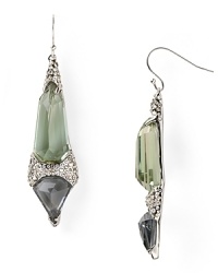 Shape meets sparkle with these double stone drop earrings from Alexis Bittar. This pair epitomizes the brand's eclectic edge, so wear them to exude downtown cool. Shape meets sparkle with these double stone drop earrings from Alexis Bittar. This pair epitomizes the brand's eclectic edge, so wear them to exude downtown cool.