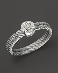 Charriol's Classique Collection cable ring lends a fresh, modern look, mixing diamonds with 18K white gold and stainless steel. Charriol's Classique Collection cable ring lends a fresh, modern look, mixing diamonds with 18K white gold and stainless steel.