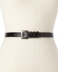 Personalize your look. Nine West adds tiny studs to this perfectly petite leather belt. Personalize your look. Nine West adds tiny studs to this perfectly petite leather belt.