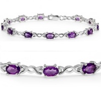 5cttw. Amethyst Infinity Tennis Bracelet set in Sterling Silver ( 7.5 inches) 5cttw. Amethyst Infinity Tennis Bracelet set in Sterling Silver ( 7.5 inches)