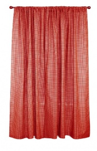 Tadpoles Classics Set of 2 Gingham Rod Pocket Curtain Panels, Red Tadpoles Classics Set of 2 Gingham Rod Pocket Curtain Panels, Red