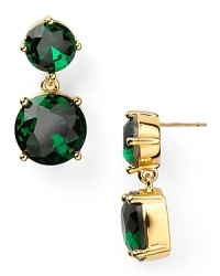 A simple drop shape in brightly colored crystals is the perfect daytime accessory. Slip in these kate spade new york earrings for a subtle shot of sparkle. A simple drop shape in brightly colored crystals is the perfect daytime accessory. Slip in these kate spade new york earrings for a subtle shot of sparkle.