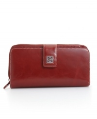 A sleek glazed finish makes the Solutions wallet from Giani Bernini so sophisticated. A sleek glazed finish makes the Solutions wallet from Giani Bernini so sophisticated.