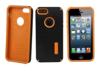 Bear Motion (TM) Premium Flexible Polycarbonates (PC) / Thermoplastic polyurethane (TPU) Combination Case for iPhone 5 - Orange/Black Bear Motion (TM) Premium Flexible Polycarbonates (PC) / Thermoplastic polyurethane (TPU) Combination Case for iPhone 5 - Orange/Black