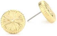 T Tahari Gold Textured Button Earrings T Tahari Gold Textured Button Earrings