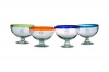 Amici Baja Set of 4 Dessert Goblets In Assorted Colors, 13-Ounce