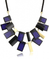 Kate Spade New York Clean Break Cobalt And Black Gold-Tone Statement Necklace Kate Spade New York Clean Break Cobalt And Black Gold-Tone Statement Necklace