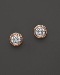 Diamond Milgrain Stud Earrings in 14K Rose Gold, 0.50 ct. t.w. Diamond Milgrain Stud Earrings in 14K Rose Gold, 0.50 ct. t.w.