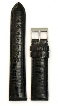 Ladies' Genuine Lizard Watchband Black 18mm Watch Band Ladies' Genuine Lizard Watchband Black 18mm Watch Band
