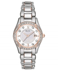 Wow the crowd with this dazzlingly designed watch from Bulova. Wow the crowd with this dazzlingly designed watch from Bulova.
