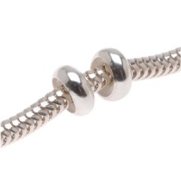 Sterling Silver Rondelle Smart Bead Spacer Stoppers - Fit Pandora - 7x2.7mm (4) Sterling Silver Rondelle Smart Bead Spacer Stoppers - Fit Pandora - 7x2.7mm (4)