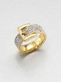 A truly dazzling style with pavé rhinestones on a buckle accented design. Glass stonesIon-plated steelWidth, about .25Imported A truly dazzling style with pavé rhinestones on a buckle accented design. Glass stonesIon-plated steelWidth, about .25Imported