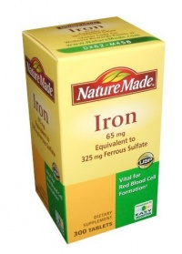 Nature Made Iron 65mg, Equivalent to 325 mg Ferrous Sulfate - 300 Tablets Nature Made Iron 65mg, Equivalent to 325 mg Ferrous Sulfate - 300 Tablets