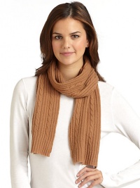 THE LOOKRibbed patternCable-knit detailsTHE FIT8W X 66LTHE MATERIALCashmereCARE & ORIGINDry cleanImported THE LOOKRibbed patternCable-knit detailsTHE FIT8W X 66LTHE MATERIALCashmereCARE & ORIGINDry cleanImported