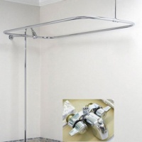New Add On Shower for Clawfoot Tub includes Rectangular Shower Rod New Add On Shower for Clawfoot Tub includes Rectangular Shower Rod