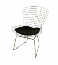 Baxton Studio Tancredo Mesh Side Chair with Leatherette Seat Pad Baxton Studio Tancredo Mesh Side Chair with Leatherette Seat Pad