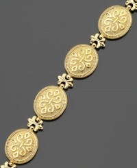 Classic design and lasting beauty. This beautiful bracelet is crafted in 14k gold. Approximate length: 7-1/2 inches. Classic design and lasting beauty. This beautiful bracelet is crafted in 14k gold. Approximate length: 7-1/2 inches.