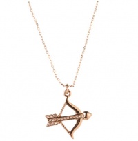 Juicy Couture Romantic Heart & Bow Pendant Necklace Pink Rose Gold Juicy Couture Romantic Heart & Bow Pendant Necklace Pink Rose Gold