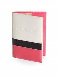 THE LOOKColorblock designPassport embossed at frontOne inside transparent ID slotTwo slip slotsTHE MEASUREMENT5½W X 4H X ¼DTHE MATERIALLeatherCotton twill liningCARE & ORIGINImported THE LOOKColorblock designPassport embossed at frontOne inside transparent ID slotTwo slip slotsTHE MEASUREMENT5½W X 4H X ¼DTHE MATERIALLeatherCotton twill liningCARE & ORIGINImported