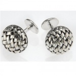 Scott Kay Sterling Silver Basketweave Cufflinks GC1537SPM