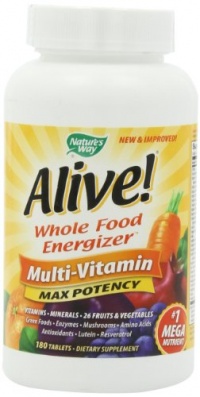 Nature's Way Alive! Max Potency Multi-Vitamin, 180 Tablets Nature's Way Alive! Max Potency Multi-Vitamin, 180 Tablets