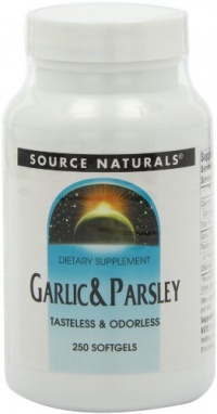 Source Naturals Garlic and Parsley Oil 500/100mg, 250 Softgels Source Naturals Garlic and Parsley Oil 500/100mg, 250 Softgels