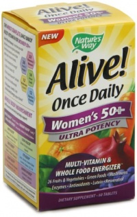 Nature's Way Alive Once Daily Women's 50+ Ultra Potency Multivitamin, 60 Tableets Nature's Way Alive Once Daily Women's 50+ Ultra Potency Multivitamin, 60 Tableets