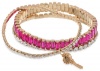 Betsey Johnson Iconic Baguette Fuchsia Baguette Set of 3 Stretch Bracelets, 7.5