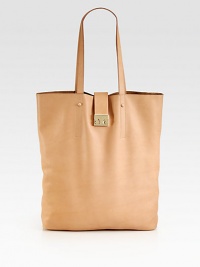 A roomy carryall in supple leather; perfect for all your essentials.Double shoulder straps, 10 dropPush-lock strap closureOne inside open pocketOne detachable envelope pouch13W X 16H X 3DImported A roomy carryall in supple leather; perfect for all your essentials.Double shoulder straps, 10 dropPush-lock strap closureOne inside open pocketOne detachable envelope pouch13W X 16H X 3DImported