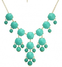 Color Bubble BIB Statement Fashion Necklace - Turquoise Color Bubble BIB Statement Fashion Necklace - Turquoise