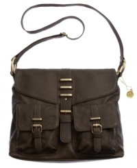 Upgrade your everyday style with ease by adding this go-anywhere crossbody by Big Buddha. Buckle accented flap pockets flip open effortlessly for instant access to your essentials, while an adjustable strap leaves hands free for holding your morning cup of coffee. Upgrade your everyday style with ease by adding this go-anywhere crossbody by Big Buddha. Buckle accented flap pockets flip open effortlessly for instant access to your essentials, while an adjustable strap leaves hands free for holding your morning cup of coffee.