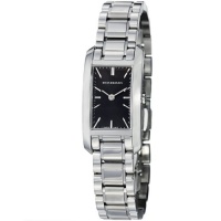 Burberry Check Engraved Rectangle Ladies-small Black Dial Stainless Steel Watch BU9501 Burberry Check Engraved Rectangle Ladies-small Black Dial Stainless Steel Watch BU9501