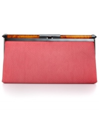 Add a pretty pop of color to your evening accessorizing with this elegant clutch from RACHEL Rachel Roy. Perfectly sized to fit phone, cash, cards and favorite lip gloss Add a pretty pop of color to your evening accessorizing with this elegant clutch from RACHEL Rachel Roy. Perfectly sized to fit phone, cash, cards and favorite lip gloss