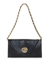 An elegant choice for your next night out. This timeless clutch by Elliott Lucca can be worn as a clutch or shoulder bag, and features high-shine goldtone hardware for a perfectly posh appeal. An elegant choice for your next night out. This timeless clutch by Elliott Lucca can be worn as a clutch or shoulder bag, and features high-shine goldtone hardware for a perfectly posh appeal.