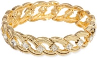 Anne Klein Davant Gold-Tone with Crystal Stones Stretch Bracelet, 7.25