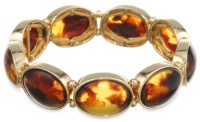 Anne Klein Tanyard Gold-Tone Tortoise Colored Oval Stretch Bracelet, 7.25 Anne Klein Tanyard Gold-Tone Tortoise Colored Oval Stretch Bracelet, 7.25
