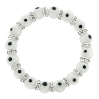 Evil Eye Murano Style Bead Stretch Bracelet Evil Eye Murano Style Bead Stretch Bracelet