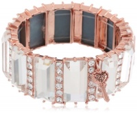 Betsey Johnson Iconic Baguette Crystal Baguette Stretch Bracelet, 7.5 Betsey Johnson Iconic Baguette Crystal Baguette Stretch Bracelet, 7.5