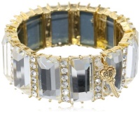 Betsey Johnson Iconic Baguette Crystal Baguette Stretch Bracelet, 7.5 Betsey Johnson Iconic Baguette Crystal Baguette Stretch Bracelet, 7.5