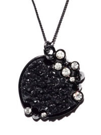 Black Drusy Crystal Necklace Spiked Edgy Statement Pendant Fashion Jewelry Black Drusy Crystal Necklace Spiked Edgy Statement Pendant Fashion Jewelry