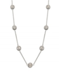 Simply stunning. Lauren by Ralph Lauren's illusion necklace is crafted from gold-tone mixed metal with openwork pave beads offering a lustrous touch. Approximate length: 18 inches + 2-inch extender. Simply stunning. Lauren by Ralph Lauren's illusion necklace is crafted from gold-tone mixed metal with openwork pave beads offering a lustrous touch. Approximate length: 18 inches + 2-inch extender.