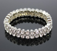 Charter Club Bracelet, Silver-Tone 2 Row Rhinestone Stretch Bracelet Charter Club Bracelet, Silver-Tone 2 Row Rhinestone Stretch Bracelet