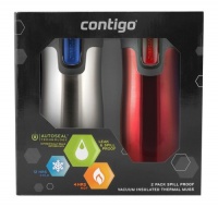 Contigo AUTOSEAL Stainless Steel Each 16-Ounce Vacuum Insulated Tumbler,2pk - Red/Silver Contigo AUTOSEAL Stainless Steel Each 16-Ounce Vacuum Insulated Tumbler,2pk - Red/Silver