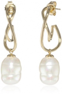 Majorica White Baroque Twisted Drop Earrings Majorica White Baroque Twisted Drop Earrings