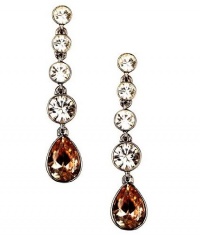 Givenchy Earrings, Silk Glass Linear Earrings; Smokey Quartz Givenchy Earrings, Silk Glass Linear Earrings; Smokey Quartz