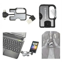 Scosche USBMM3 ClipSync Keychain Cable Micro/Mini USB - Retail Packaging - Black Scosche USBMM3 ClipSync Keychain Cable Micro/Mini USB - Retail Packaging - Black