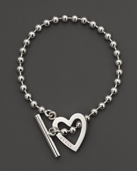 From the Toggle Heart collection, a sterling silver bead bracelet with signature toggle closure. Designed by Gucci. From the Toggle Heart collection, a sterling silver bead bracelet with signature toggle closure. Designed by Gucci.