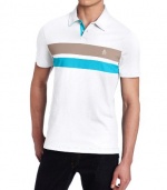 Original Penguin Men's Slub Color-Block Polo Shirt