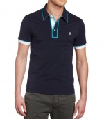 Original Penguin Men's Polka Dot Tri-Color Earl Polo